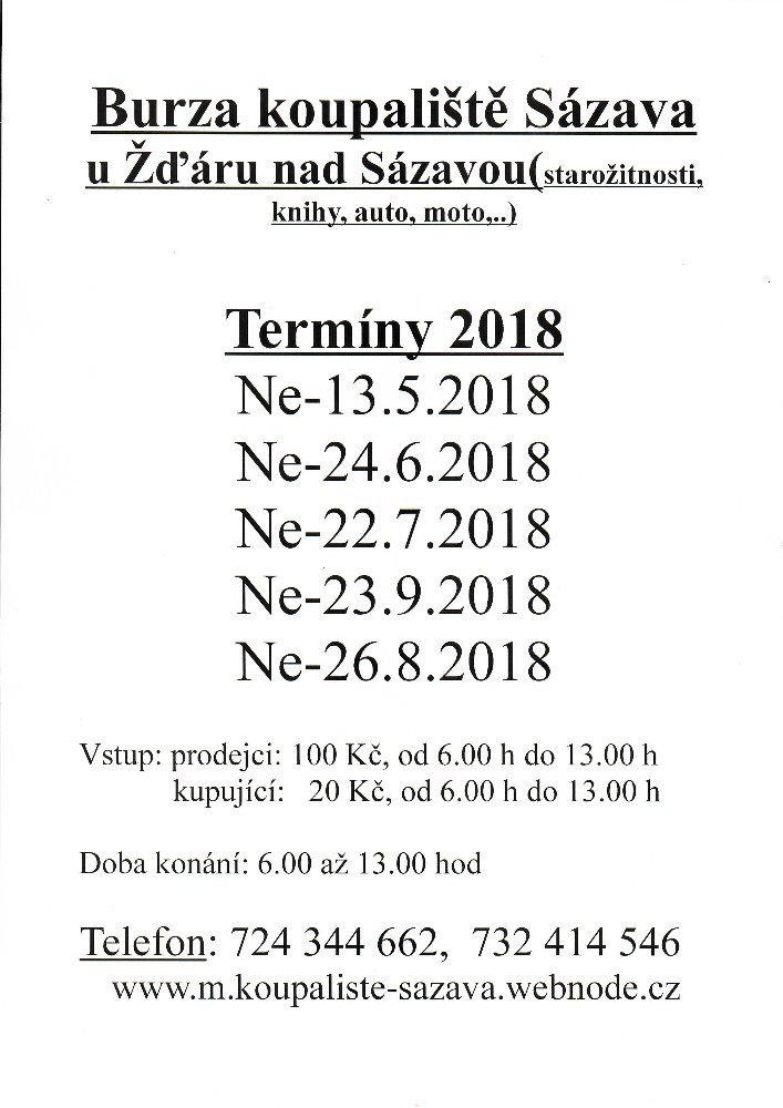 Občerstvení koupaliště Sázava